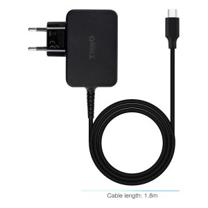Cargador De Pared Tooq Tqlc-usbcgan45pd Usb-c Pd 45w Con Sistema Gan Color Negro 2