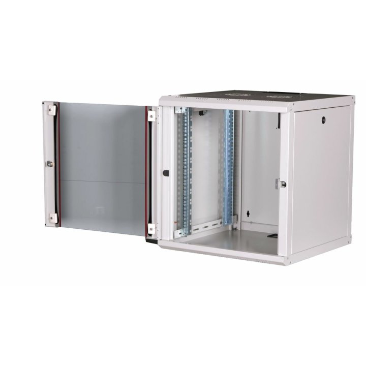 Armario Mural 19" Equip 12u 600 X 600 X 640 Color Blanco Puerta De Cristal Templado