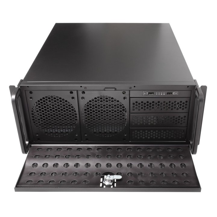 (km0) Caja Rack 19" 4u Unykach Uk4129 Frontal De Rejilla Con Llave Filtro Antipolvo Cash30