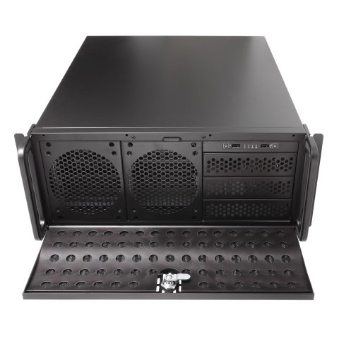 (km0) Caja Rack 19" 4u Unykach Uk4129 Frontal De Rejilla Con Llave Filtro Antipolvo Cash30