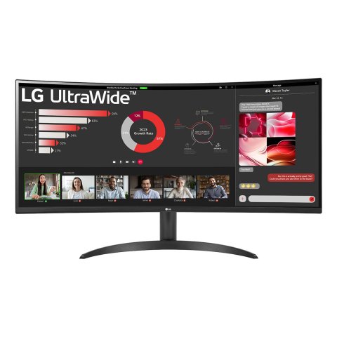 (km0) Monitor 34" Curvo Dp Hdmi Lg Ultrawide 34wr50qk-b Wqhd 3440x1440 Vesa 100x100 Cash30