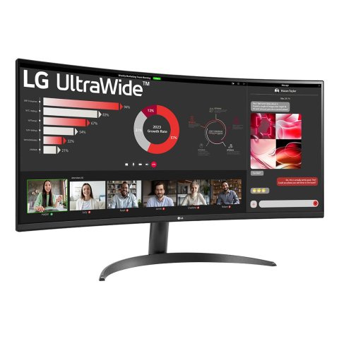(km0) Monitor 34" Curvo Dp Hdmi Lg Ultrawide 34wr50qk-b Wqhd 3440x1440 Vesa 100x100 Cash30