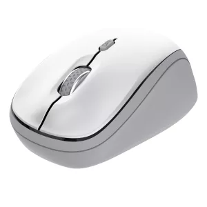 Mouse Trust Wireless Y Bluetooth Yvi+ Blanco 1600dpi Ajustable 3 Botones 3 Dispositivos