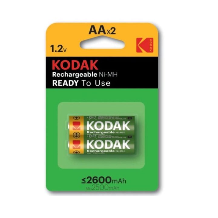 Pilas Aa Kodak Recargable 30955080 Nimh Lr6 2600mah Pack 2 Unidades 1.2v (ecotasas Incluidas) 