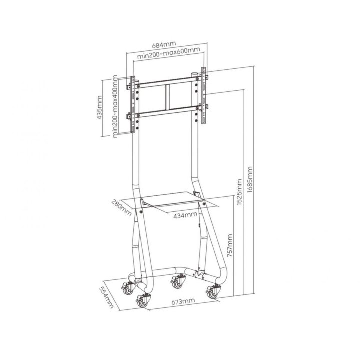 Soporte De Suelo Con Ruedas Equip Para Pantalla...