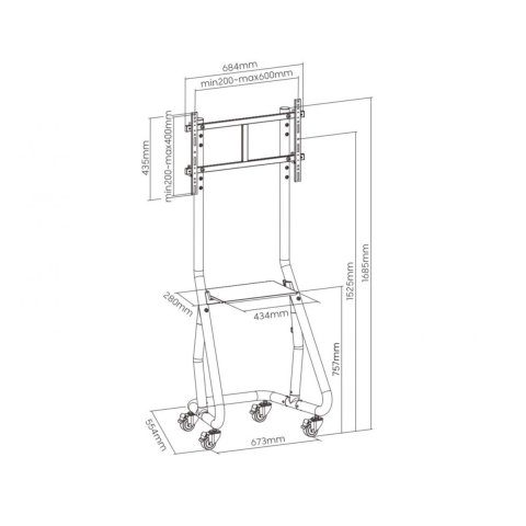 Soporte De Suelo Con Ruedas Equip Para Pantalla...