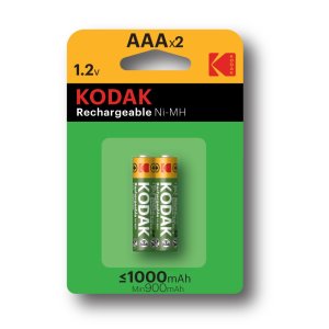 Pilas Aaa Recargable Kodak 30954021 Nimh Lr3 1000mah Pack 2 Unidades 1.2v (ecotasas Incluidas)