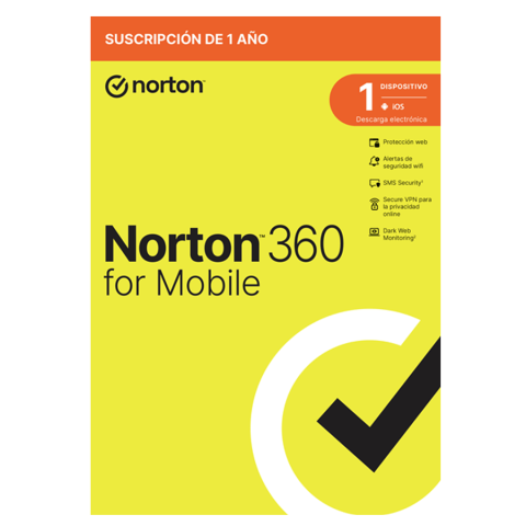 (km0) Norton 360 Mobile Es 1 User 1 Device 12mo...