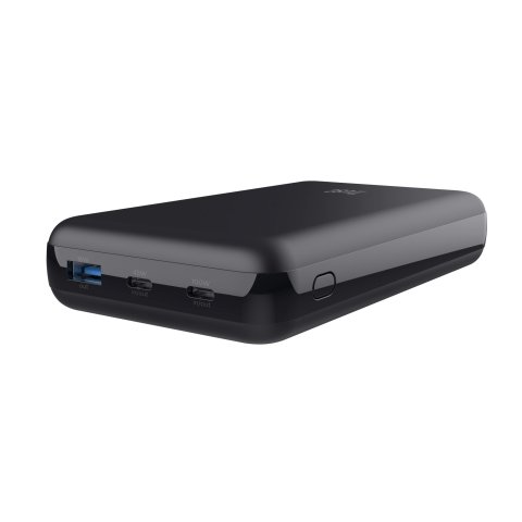 Bateria Externa Trust Laro 100w 20000mah -1 Usb-a Y 2 Usb-c Para Portatil Negro