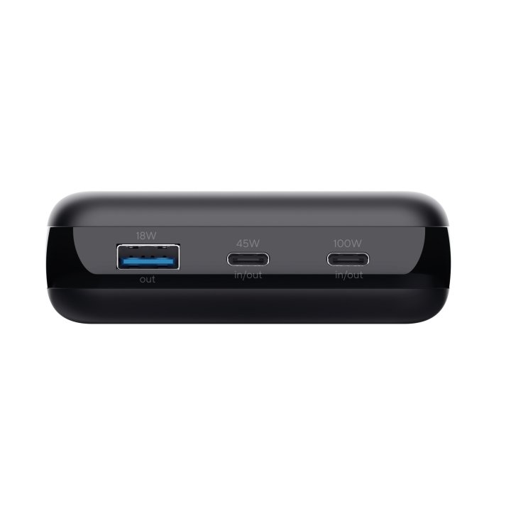 Bateria Externa Trust Laro 100w 20000mah -1 Usb-a Y 2 Usb-c Para Portatil Negro