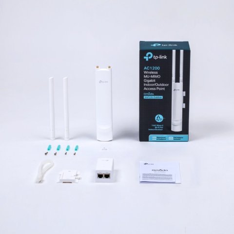 Punto De Acceso Wifi Dualband Tp-link Eap225-outdoor Exterior Ac1200 300mb En 2,4ghz Y 867mb En 5ghz 1xpto Giga Montaje En Te