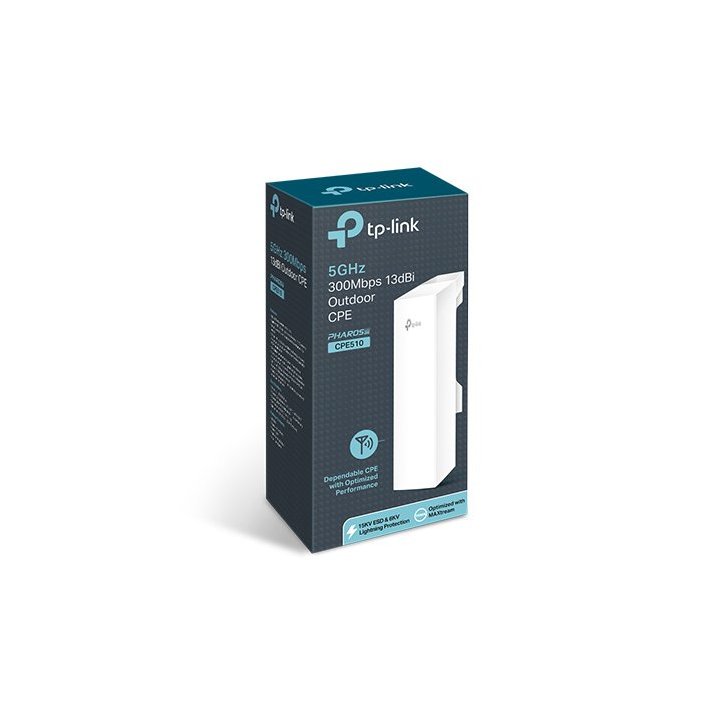 Punto De Acceso Wifi Tp-link Cpe510 Alta Potencia Exterior 300mb 5ghz Antena 13dbi Poe Pasivo Sistema De Gestion Centralizada