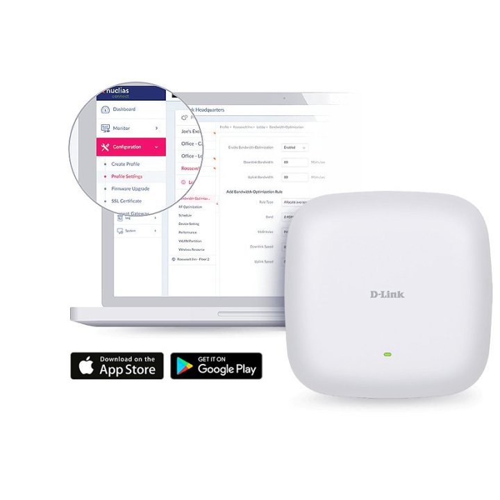 Punto De Acceso Interior Wifi 6 D-link Dap-x2810 Ac1800 Poe Pasivo Nuclias Connect