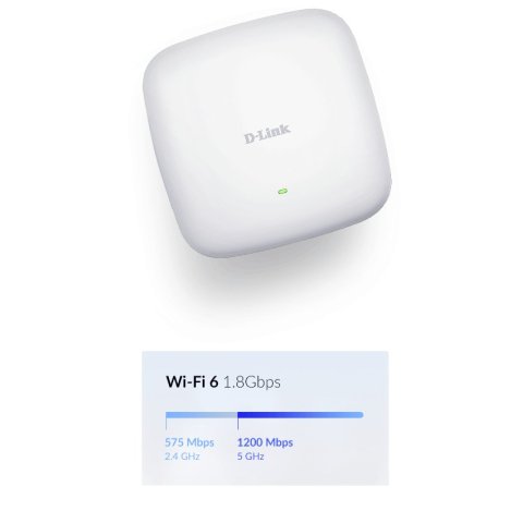 Punto De Acceso Interior Wifi 6 D-link Dap-x2810 Ac1800 Poe Pasivo Nuclias Connect