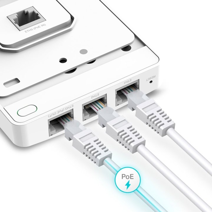 Punto De Acceso Interior Wifi 6 Tp-link Eap615-wall De Pared Ax1800 574mbps Simultaneos 2.4ghz Y 1201mbps En 5ghz 4p Giga