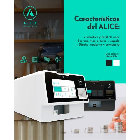 Maquina De Autocobro Alice Blanca 