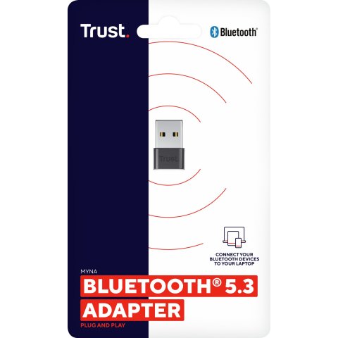 Adaptador Bluetooth Trust Myna 25329 Usb Bt5 5.3 Con Alcance 10m