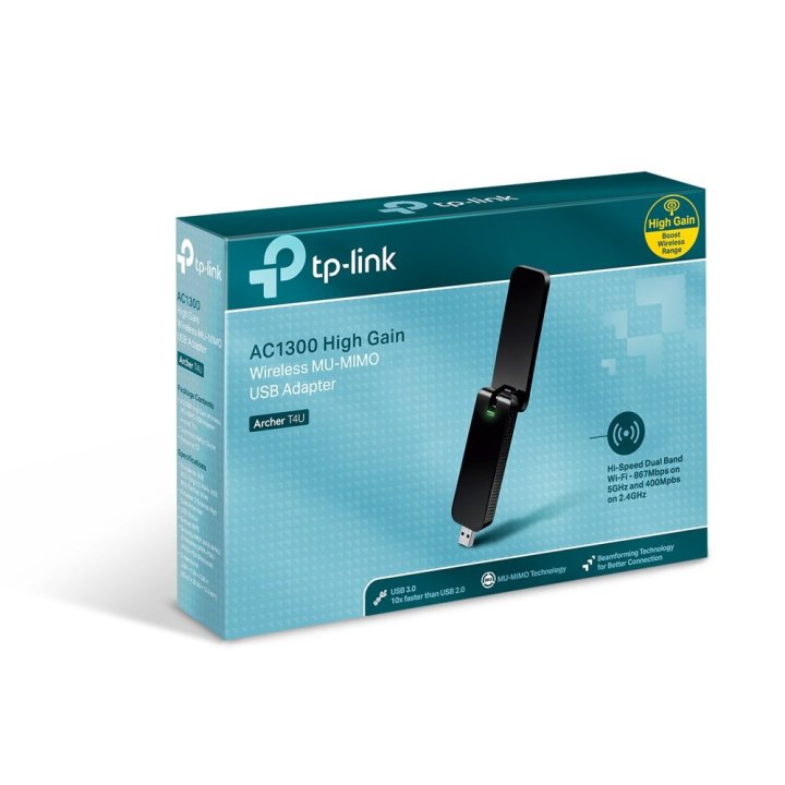 Usb Wifi Dualband Tp-link Archer T4u Ac1300 300mb En 2,4ghz Y 867mb En 5ghz Usb3.0