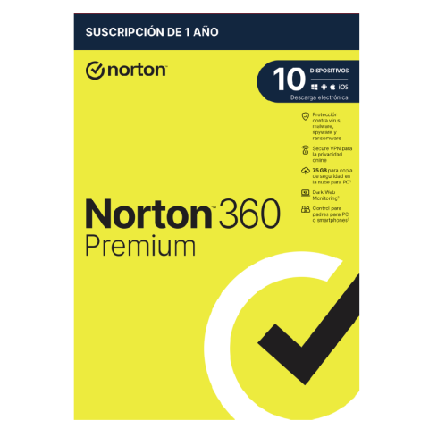 Norton 360 Premium 75gb Es 1 User 10 Device 12mo **l. Electronica