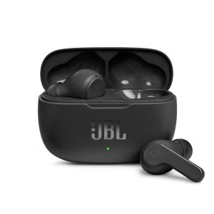 Auricular Intrauditivo Bluetooth Jbl True Wireless Wave W200tws Black Mic Integrado Bt 5.0 Deep Bass