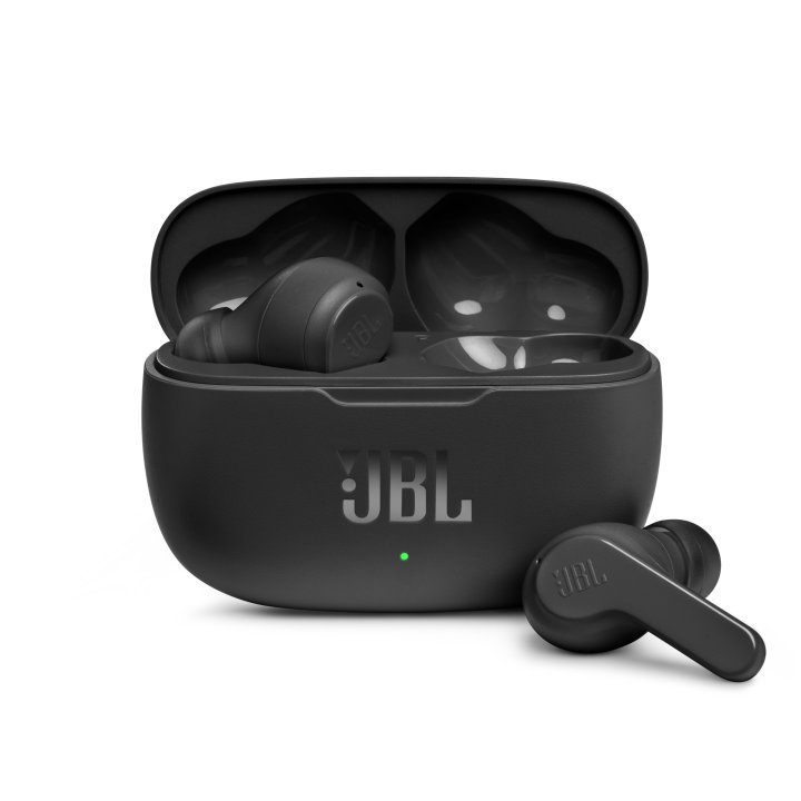 Auricular Intrauditivo Bluetooth Jbl True Wireless Wave W200tws Black Mic Integrado Bt 5.0 Deep Bass