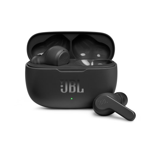 Auricular Intrauditivo Bluetooth Jbl True Wireless Wave W200tws Black Mic Integrado Bt 5.0 Deep Bass