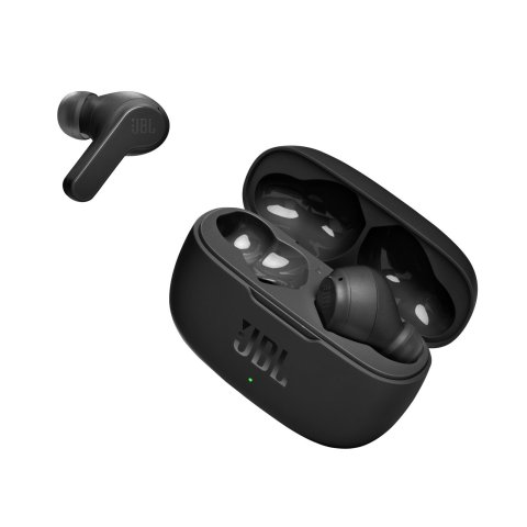 Auricular Intrauditivo Bluetooth Jbl True Wireless Wave W200tws Black Mic Integrado Bt 5.0 Deep Bass