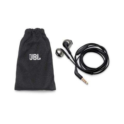 Auricular Intrauditivo Jbl Tune T205 Black Microfono Integrado Jack 3.5mm Metalico Pure Bass