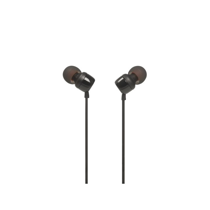 Auricular Intrauditivo Jbl Tune T110 Black Microfono Integrado Jack 3.5mm Pure Bass Cable Plano