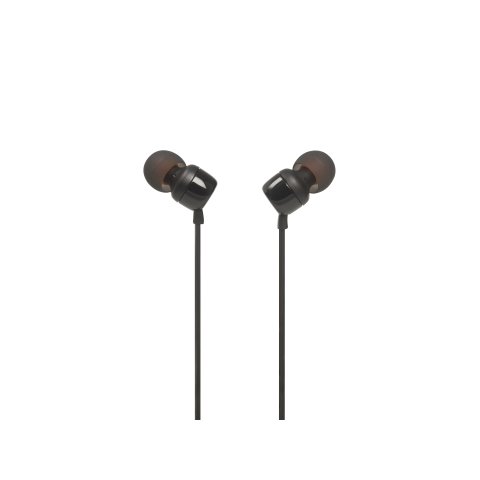 Auricular Intrauditivo Jbl Tune T110 Black Microfono Integrado Jack 3.5mm Pure Bass Cable Plano