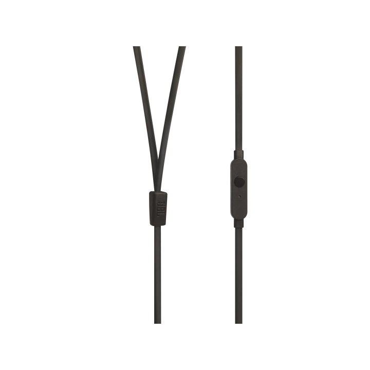 Auricular Intrauditivo Jbl Tune T110 Black Microfono Integrado Jack 3.5mm Pure Bass Cable Plano