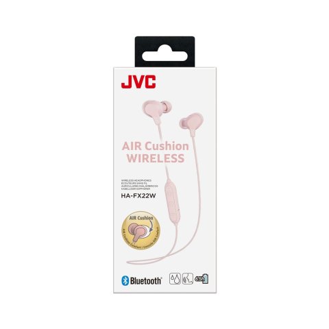 Auricular Intrauditivo Bluetooth Jvc Ha-fx22w-p Bateria 6.5h Ipx2 Microfono Color Rosa