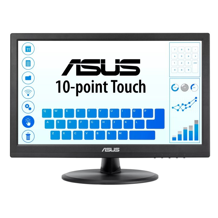Monitor 15.6" Hdmi Vga Asus Vt168hr Tactil De 10-puntos 1366x768 16 9 220cd m Inclinacion-5 ° ~30 ° 5ms