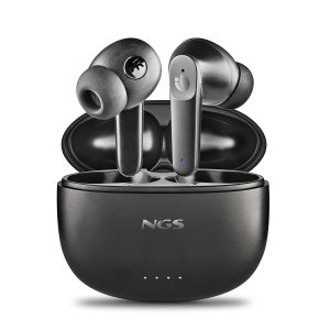 Auricular Intrauditivo Bluetooth Ngs Artica Hush Tws Bt 5.3 Anc Enc 16h Microfono Control Tactil Negro