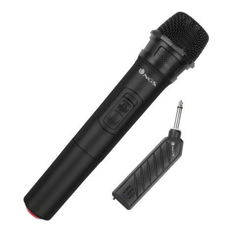 Microfono Ngs Singer Air Wireless Jack 6,3mm Frecuencia Vhf 6h Bateria 