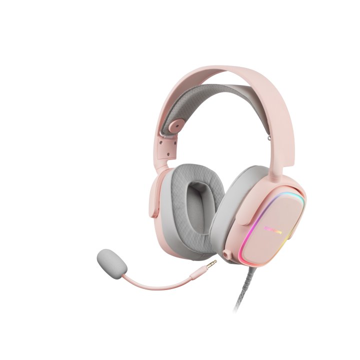 Headset Mars Gaming Mhax Pink Jack 3.5mm Altavoces Hi-fi De 53mm Microfono Extraible Iluminacion Rgb Compatible Ps4, Xbox, Sw