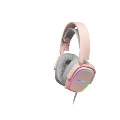 Headset Mars Gaming Mhax Pink Jack 3.5mm Altavoces Hi-fi De 53mm Microfono Extraible Iluminacion Rgb Compatible Ps4, Xbox, Sw