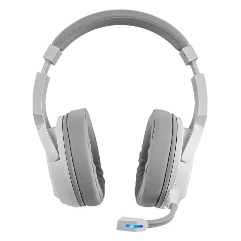 Headset Wireless Mars Gaming Mhw100 White 2.4gpro Cancelacion De Ruido Activa Enc + Pasiva Drivers 50mm Iluminacion Argb Micr