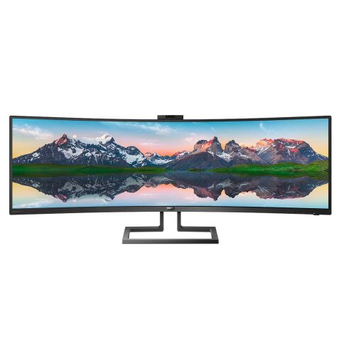 Monitor 49" Curvo Usb-c Dp Hdmi Philips 499p9h 00 Ips 5120x1440 70hz 5ms 450cd 1800r Webcam Vesa 100x100