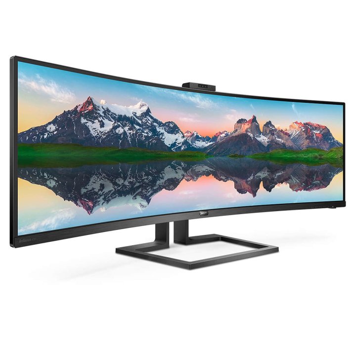 Monitor 49" Curvo Usb-c Dp Hdmi Philips 499p9h 00 Ips 5120x1440 70hz 5ms 450cd 1800r Webcam Vesa 100x100