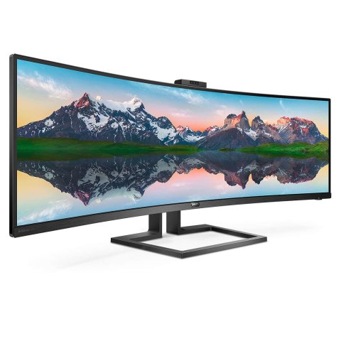 Monitor 49" Curvo Usb-c Dp Hdmi Philips 499p9h 00 Ips 5120x1440 70hz 5ms 450cd 1800r Webcam Vesa 100x100