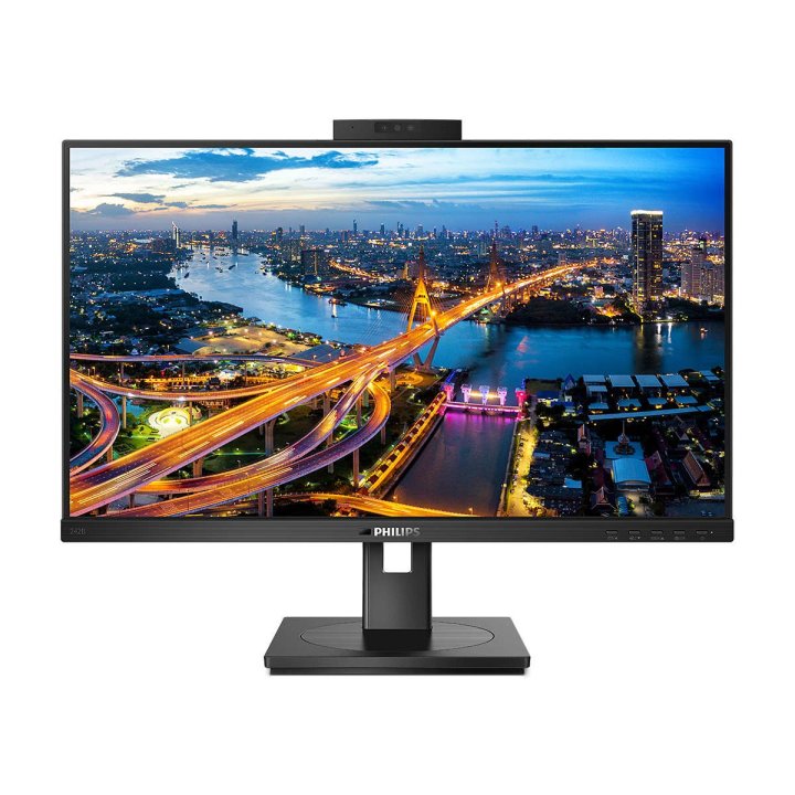 Monitor 24" Dp Hdmi Dvi-d Vga Philips 242b1h 00 Ips Fhd 75hz 4ms 300cd Vesa 100x100 2x2w Webcam Negro