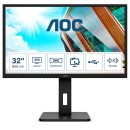 Monitor 32" Dp Hdmi Aoc Q32p2 Ips Qhd 2560x1440 75hz 1ms Vesa 100x100 4xusb Negro