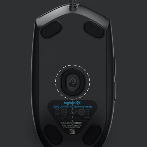 Mouse Logitech G203 Lightsync Rgb 8000dpi 6 Botones Color Negro
