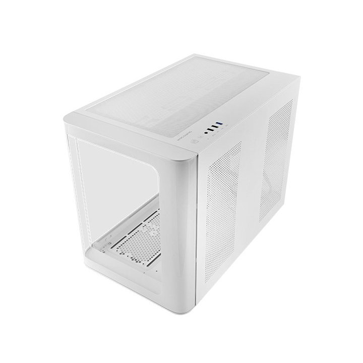 Caja Microatx Gaming Mars Gaming Mcfusionm Cristal Curvado Gpu 445mm 1x3.5 2x2.5 Blanco