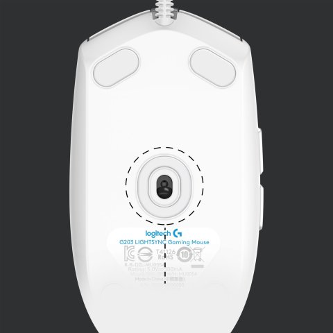 Mouse Logitech G203 Lightsync Rgb 8000dpi 6 Botones Color Blanco