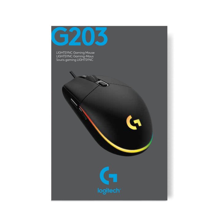Mouse Logitech G203 Lightsync Rgb 8000dpi 6 Botones Color Blanco