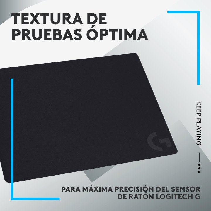 Alfombrilla Gaming Logitech G240 280x340mm 1mm Grosor Tela Textura Uniforme Color Negro