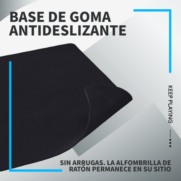 Alfombrilla Gaming Logitech G240 280x340mm 1mm Grosor Tela Textura Uniforme Color Negro