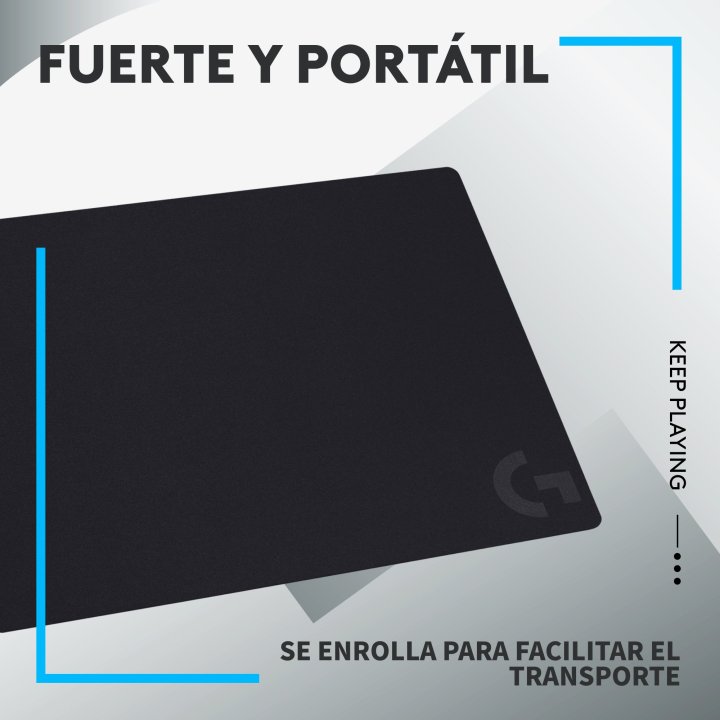 Alfombrilla Gaming Logitech G240 280x340mm 1mm Grosor Tela Textura Uniforme Color Negro